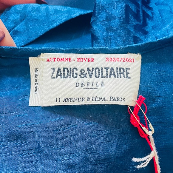 NWT Zadig & Voltaire Racky Jac Silk Midi Dress - Picture 10 of 15